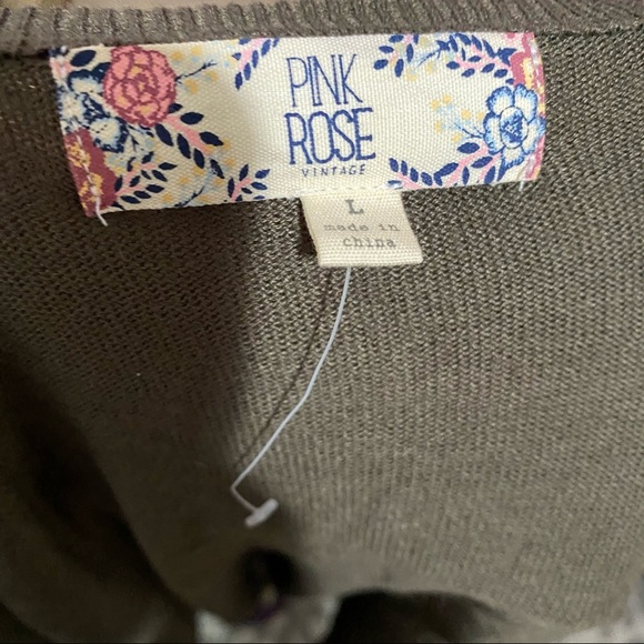 Francescas Olive Green Tie Front Long Sleeve - Picture 2 of 4